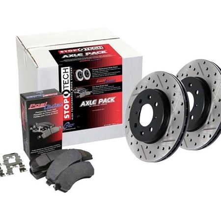 Stoptech 127.34143L Slotted & Drilled Rear Left Brake Rotor for 2012-2014 BMW 328 Series & 2014 428i