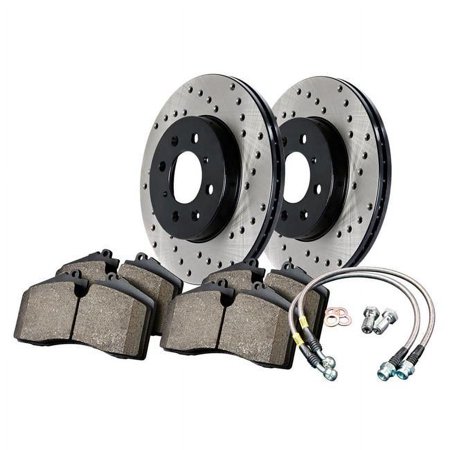 Stoptech 979.34080F Front Sport Axle Pack Drilled Brake Rotor for 2013 BMW 335i Base