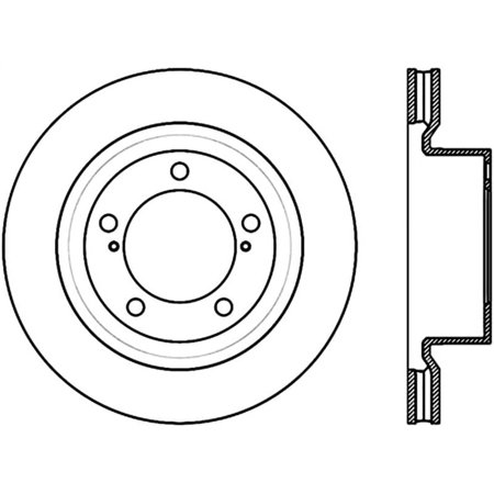 Stoptech Premium Cryostop Rotor; Front - 120.44156CRY Fits select: 2007-2021 TOYOTA TUNDRA, 2008-2022 TOYOTA SEQUOIA