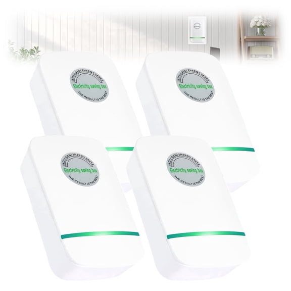 Stopwatt SmartPlug Device, Plug-in Energy Saver for Home & Office, US Plug 90V-250V 30KW, Electricity Saving Box(4PCS)