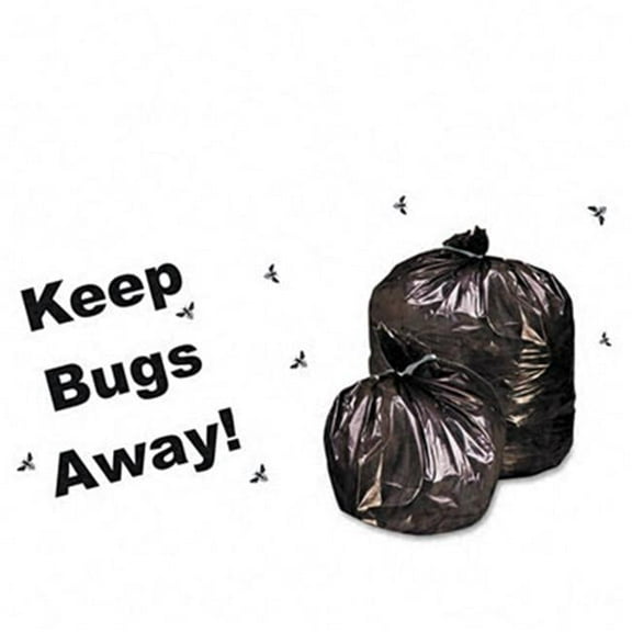 Stor-A-File P3752K20 Insect-Repellent Trash w/Pest-Guard 55 gal 2mil 37 x 52 BLK 65/Carton