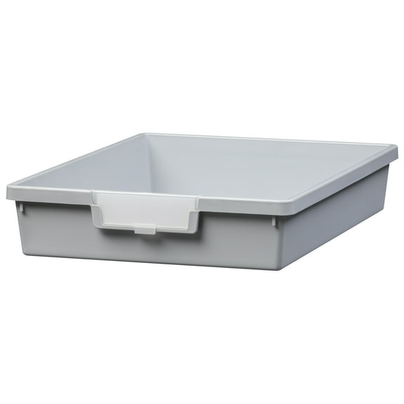 StorSystem Bins and Trays - High Impact Polystyrene 3"Hx12 1/4"Wx16 3/4"L Tray Light Gray
