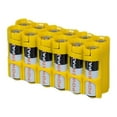 thumbnail image 1 of Storacell 12AACY by Powerpax AA Battery Caddy, Yellow, Holds 12 Batteries, 1 of 2