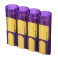 thumbnail image 1 of Storacell SL18650PPL by Powerpax SlimLine 18650 Battery Caddy, Purple, Holds 4 Batteries (Batteries Not Included), 1 of 3