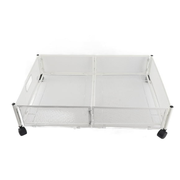 Storage 2 Pack Under Bed Storage Container With Wheels Multifunctional Home Dorm Toys Clothes Books Shoes Storage Bins Visible Foldable Underbed  Drawers With Handle