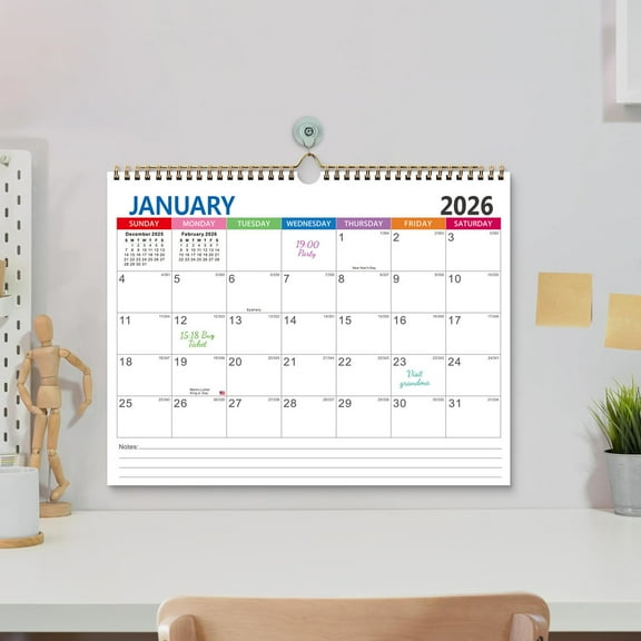 Storage, 365-Day Countdown Wall Calendar Coil for Office Home School Desk Hanging Date Countdown Simplified English Planning