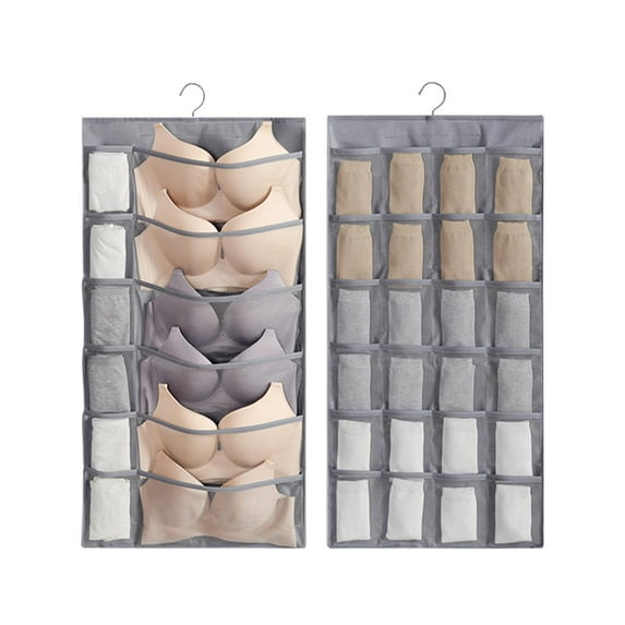 Storage And Organizing Bag Gray 12+24 Compartments Non-Woven Fabric - 1X Storage And Organizing Bag