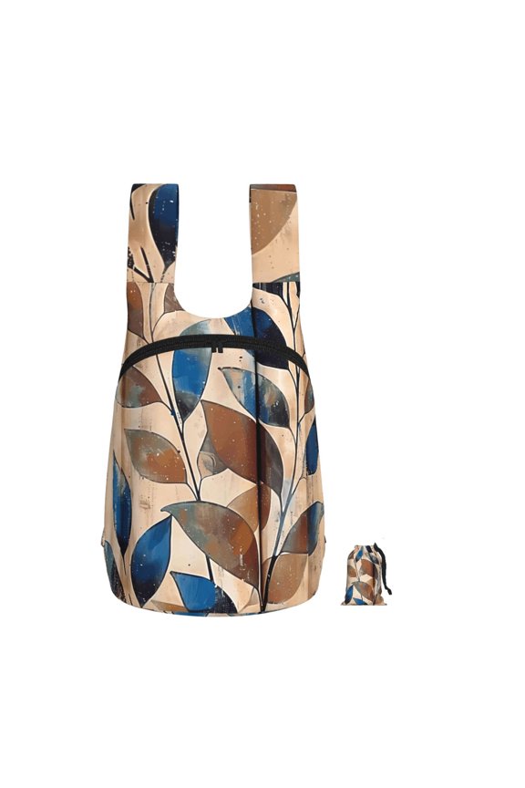 Storage Backpack 1417in Soft And Lightweight And Tear Resistant Folding For Travel Workers Or Leisure Out Abstract Leaves (7)