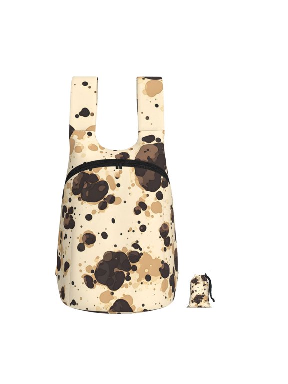 Storage Backpack 1417in Soft And Lightweight And Tear Resistant Folding For Travel Workers Or Leisure Out Milk Cow Print Style Sienna_1