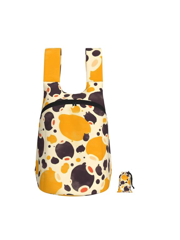 Storage Backpack 1417in Soft And Lightweight And Tear Resistant Folding For Travel Workers Or Leisure Out Milk Cow Print Style Sienna_3