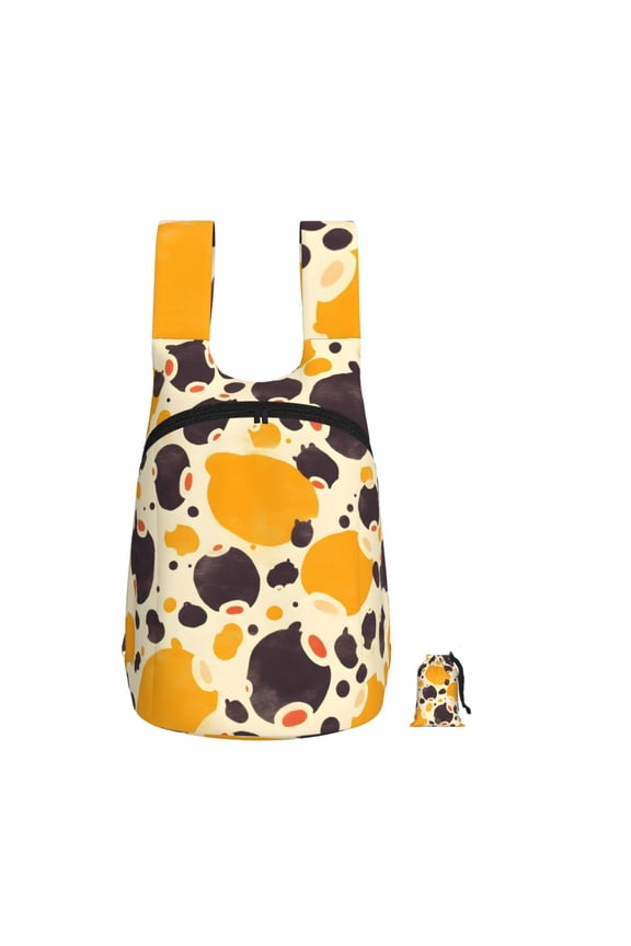 Storage Backpack 1417in Soft And Lightweight And Tear Resistant Folding For Travel Workers Or Leisure Out Milk Cow Print Style Sienna_3