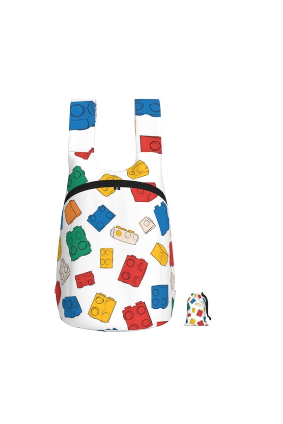 Storage Backpack 1417in Soft And Lightweight And Tear Resistant Folding For Travel Workers Or Leisure Out Multicolored Building Block (15)