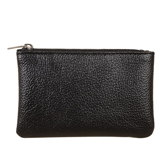 TACILIP Storage Bag, New Lychee Pattern Zipper Coin Purse Ultra-thin Short Card Coin Key Organizer Pouch Bag, Organizer