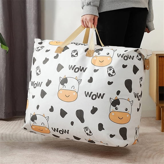 A Storage Bag Oversized Storage Bags Capacity Organizer With Reinforced Handles Fold and Move Quilt Blanket Organizer Closet Organizer and Box for Quilt Blanket Bedding