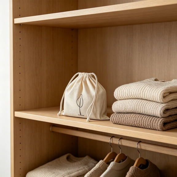 Storage Bag, Drawstring Cloth Organizer Pouch for Clothes Shoes Travel and Wardrobe, Reusable Washable Breathable Storage Solution 30x29.5cm