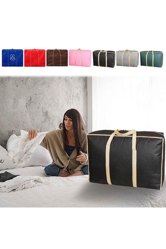 Storage Bag Extra Large Storage Bag Waterproof Luggage Bag for Clothes Quilt Blankets Moving Home Packing Organizer(Pink,1-Piece) Rkxzt