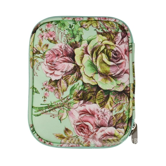 Storage Bag, Furenl Crochet Hook Box Empty Zipper Bag Portable Travel Crochet Storage Bag Organizer Bag with Pocket and Crochet Hook Holder Slot to Carry Various Crochet Hooks, 1 Tool Kit