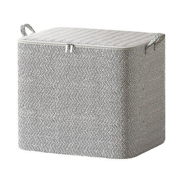 Storage Bag Large Capacity, Moving Quilt Storage Basket with Handle, Travel Clothing Storage Bag with Two Way Zipper, Storage Bins Foldable Multiple Sizes
