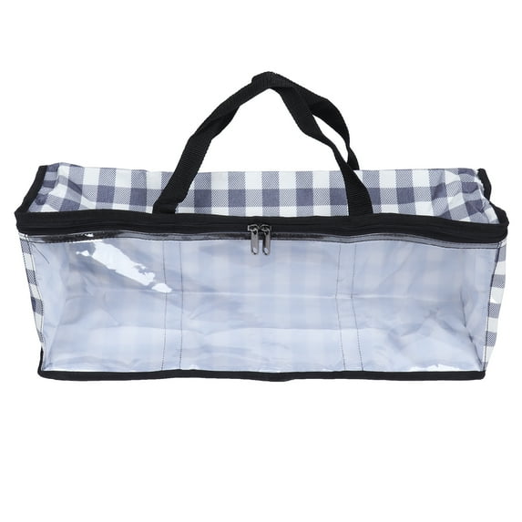 Storage Bag Multipurpose Waterproof Portable Clothes Organizer Zipper Bag with Transparent Window for Home Outdoor Picnic