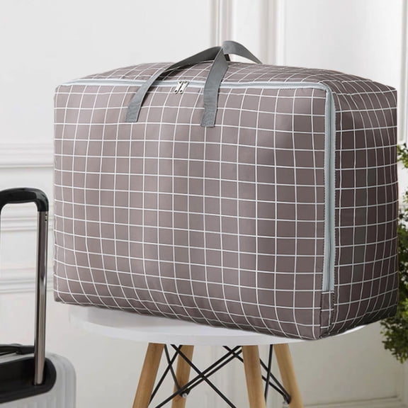Storage Bag Organizer under $5! CQCYD Large Capacity Waterproof Luggage Bag for Bedding Blankets Clothes Moving Foldable Thickened Handles Zipper Travel Storage Solution