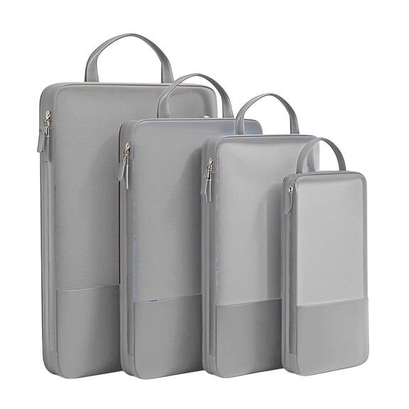 Storage Bag Set of 4-Piece, Travel Compression Packing Cubes Sets, Lightweight Mesh Organizers for Home/Vacations