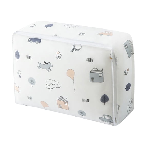 Storage Bag Small Clothes Organizer Bins Space Saving Foldable Closet Container Cloth Storage Containers with Zipper Handles and Lids for Closet Blanket Quilt Clothing Room Bedding Dorm Room M