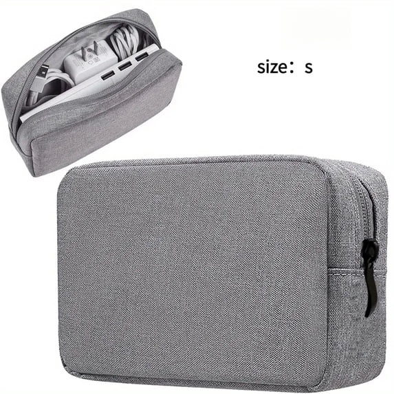 Storage Bag Travel Cable Organizer Bag, Small Electronics Case for SD Card, Power Bank, Charger Cords, Hard Drive, Portable Storage Pouch