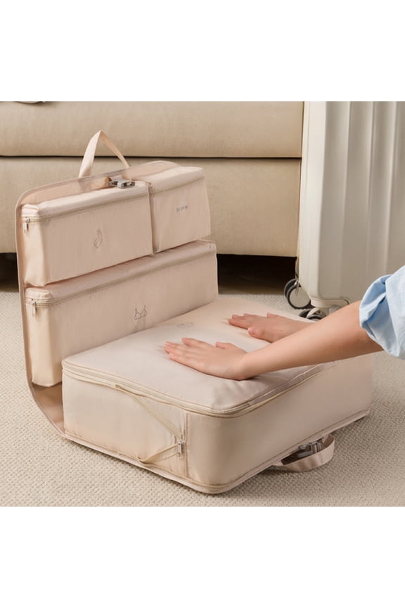 Storage Bag Travel Organizer, Polyester Compression Packing Cube, Multi-compartment Clothing Compressor, Space-saving Luggage Expander, Topliu