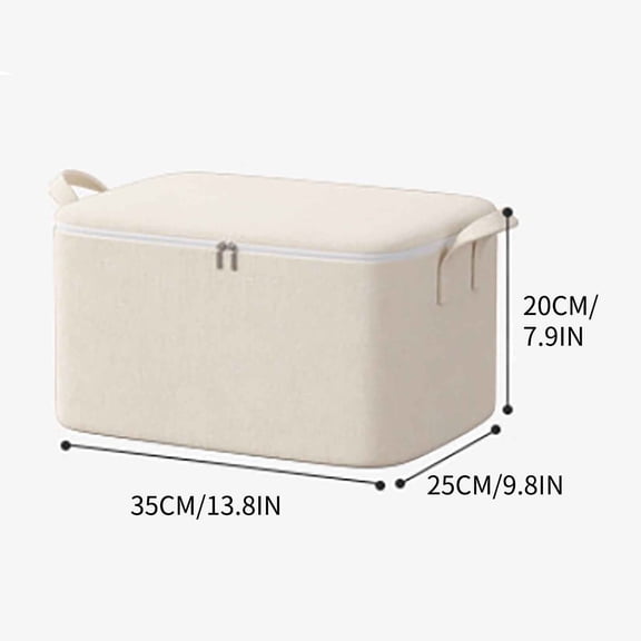Storage Bag With Large Capacity, Zipper Closure, Ningbo Dustproof, Cotton And Linen Handle, Bedroom Quilt, Clothing Storage And Packaging