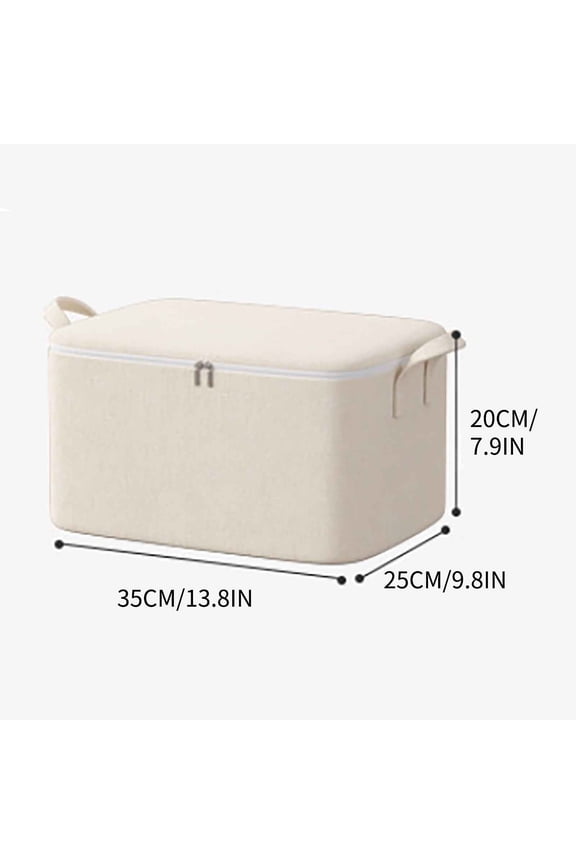 Storage Bag With Large Capacity, Zipper Closure, Ningbo Dustproof, Cotton And Linen Handle, Bedroom Quilt, Clothing Storage And Packaging