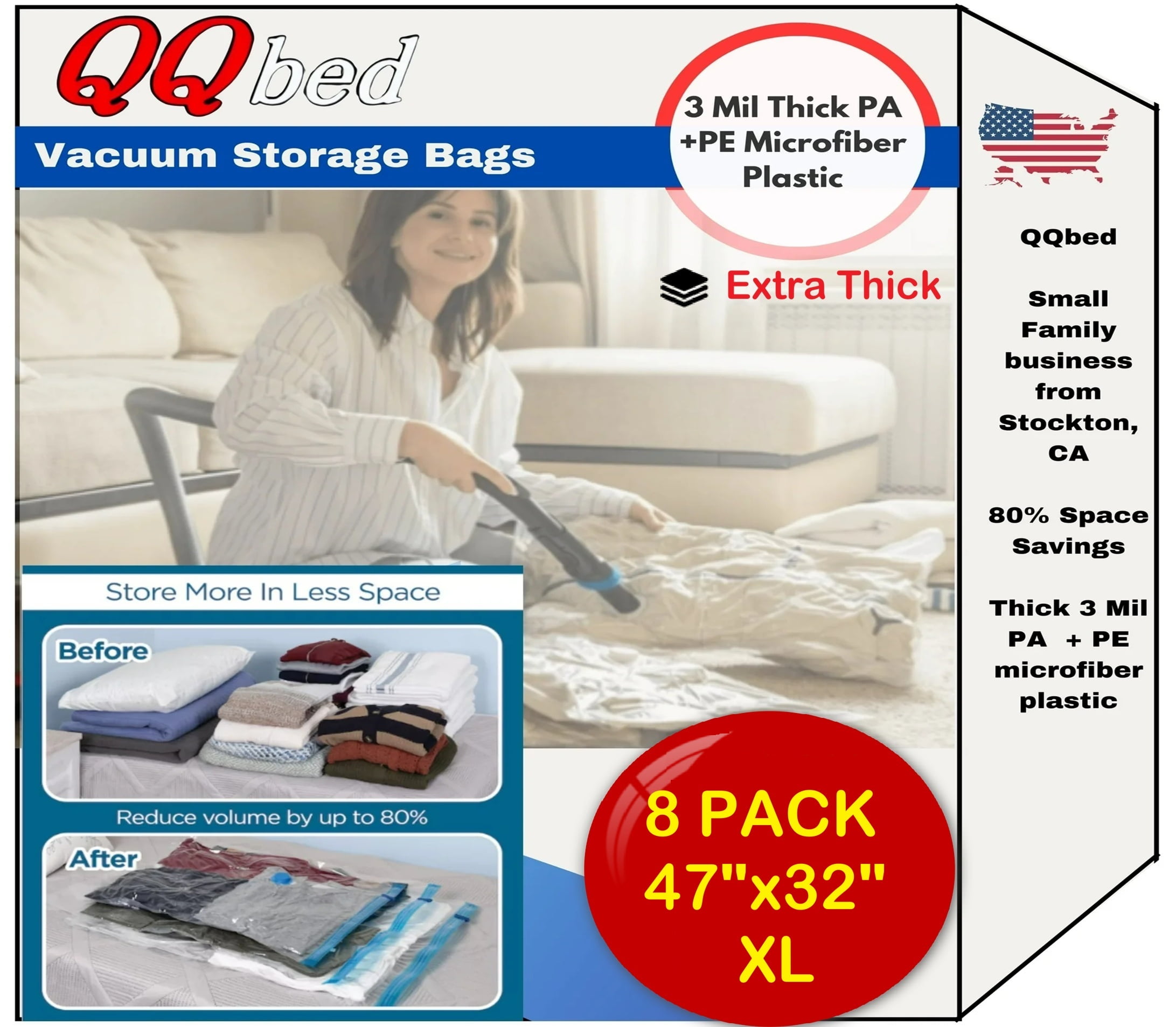 QQbed PACK Vacuum Storage Bags, Airtight Space Pakistan Ubuy