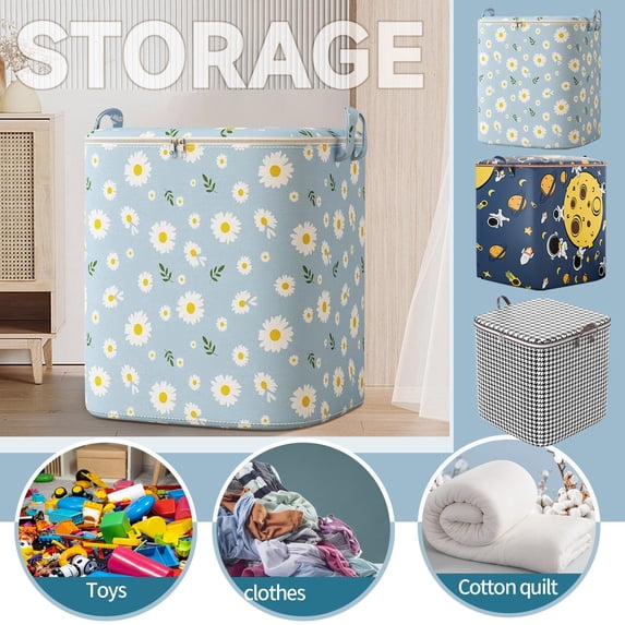 Heavy Duty Storage Bags for Clothes, Clothes Storage Bins with Lids, Large Capacity Double Moving Bags with Zipper & Reinforced Handle, Organizers Storage Containers for Clothing, Blanket, Comforters