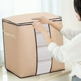 thumbnail image 1 of Storage Bags, Extra Large Fabric Storage, Heavy Duty Reinforced Handles, Double Zipper Closure, for Clothes Organization and Space Saving, Home and Travel Use, 1 of 7
