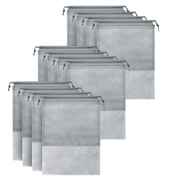 Storage Bags, Furenl 12 Pack Travel Shoe Bags Portable Shoe Storage Bags with Handles Unisex, 12*Storage Bag