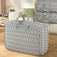 thumbnail image 1 of Storage Bags Heavy Duty with Reinforced Handles Double Zipper Collapsible Space Saving for Closet Quilt Comforters Travel Moving Supplies Thickened Cotton Large Capacity, 1 of 9