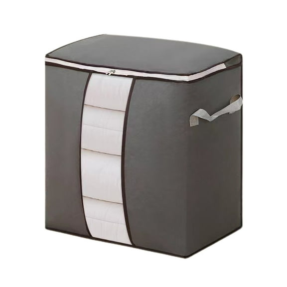 Storage Bags, Heavy Duty Tote Bags, Extra Large Foldable Double Zipper Storage Bag with Reinforced Handles for Clothes Travel and Moving, Waterproof Non-Woven Fabric Organizer