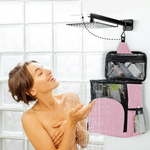 Storage Bags Storage Organizer Large Mesh Toiletry Bag, Hanging Travel Cosmetic Organizer, Waterproof Makeup Bag for Shampoo, Bathroom Essentials, Beach, Pool
