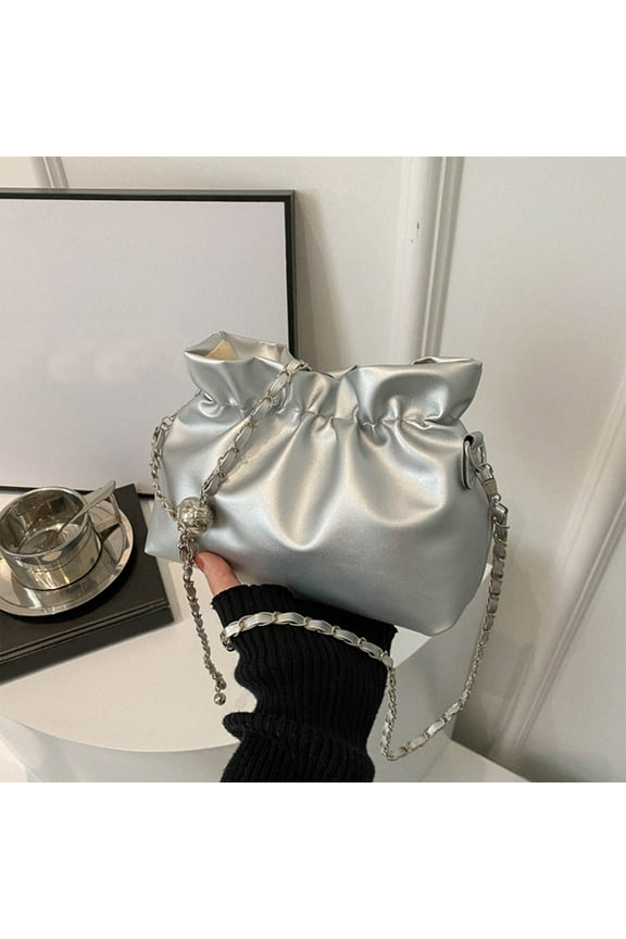 Storage Bags Storage Organizer Mini Shoulder Bag for Women, PU Leather Crossbody Purse, Compact Handbag for Phone Wallet, Casual Fashion Messenger Bag