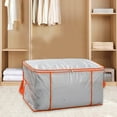 thumbnail image 1 of Storage Bags with Zippered and Sturdy Handles , Foldable Storage Bag Move or Store Clothes, Comforters, Blankets, Bedding, Pillows, Stuffed Toys, Jackets 14.56x23.62x13.77Inch Orange, 1 of 8