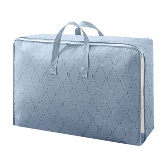 Storage Bags for Blankets, Bedding, Clothes, Pillows - Closet Organizers and Storage with 2 Handles and Double Zipper (90L)