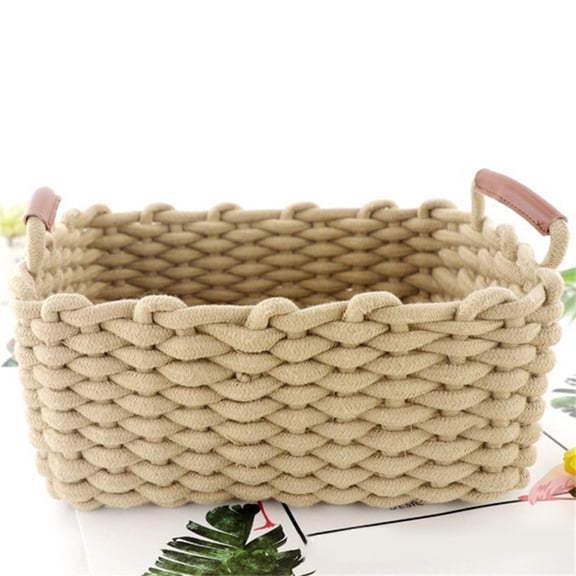 Storage Basket*1 Cotton Rope Storage Basket Woven Rope Storage Box for Woven Baskets