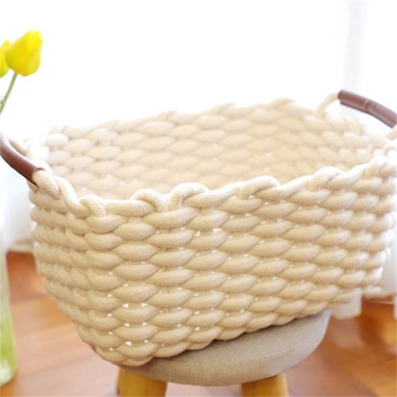 Storage Basket*1 Cotton Rope Storage Basket Woven Rope Storage Box for Woven Baskets