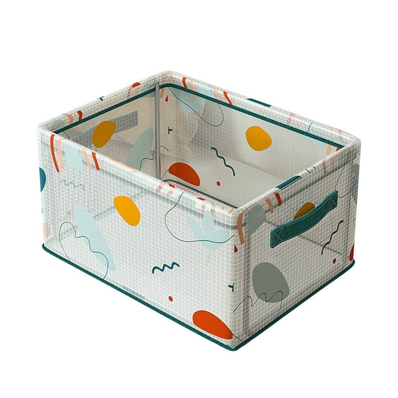 Storage Basket 1-Pack,Foldable Open Storage Bins,Storage Boxes with Handles,Fabric Storage Containers 16x12x8in,Book Storage Basket,Desktop Cosmetics Storage Box,Snack Storage Box