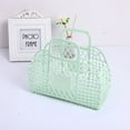 thumbnail image 1 of Storage Basket under $5! Xqxayjr Foldable Mesh Storage Basket, Plastic Bathroom Organizer for Toiletries, Laundry, Kitchen, Hollow Design Hand Basket, 24x21x9.5cm, 1 of 3