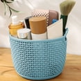 thumbnail image 1 of Storage Basket under $5! Yannianjz Desktop Storage Basket, Imitation Rattan Organizer Basket for Toiletries, Small Plastic Tray for Bathroom, Office and Home Organization, 1 of 7
