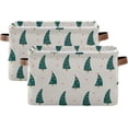thumbnail image 1 of Storage Basket Christmas Trees Funny Foldable Canvas Laundry Baskets Bin Waterproof Inner Layer with Sturdy Handles for Toy Nursery Blanket Clothes 2 Pack, 1 of 7