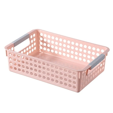 Storage Basket Clearance! Tanune Storage Basket Bath Basket Small Desktop Snack Storage Basket Storage Box Kindergarten Toy Storage Box Plastic Storage Basket Pink, Storage Basket 1Pc