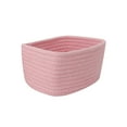 thumbnail image 1 of Storage Basket, Czzoypi Large Capacity Rope Storage Basket, Eco-Friendly Durable Living Room Organizer with Easy Maintenance, Pink, 1 of 6