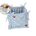 thumbnail image 1 of Storage Basket Fabric Toy Organizer-Bow Preppy Desktop Storage Box Quilted Folding Storage for Gifts Home Decoration, 1 of 6