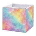 thumbnail image 1 of Storage Basket Foldable Open Organizers for Clothes Toys Books11.02x11.02x11.02in Pastel Rainbow Tie-dye Pattern, 1 of 8